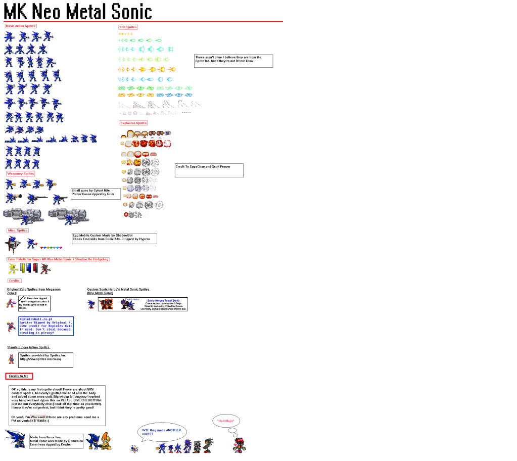 Custom Sort Of Mk Neo Metal Sonic Sprites Photo By Wazson8 Photobucket