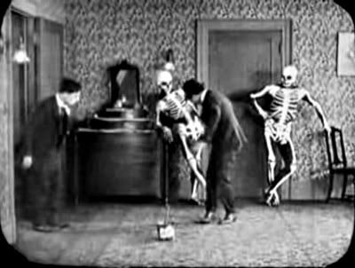 Buster Keaton Haunted House Skeletons