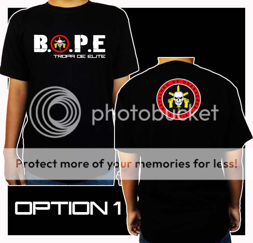 BOPE Brazil Tropa de Elite special forces Black shirt  