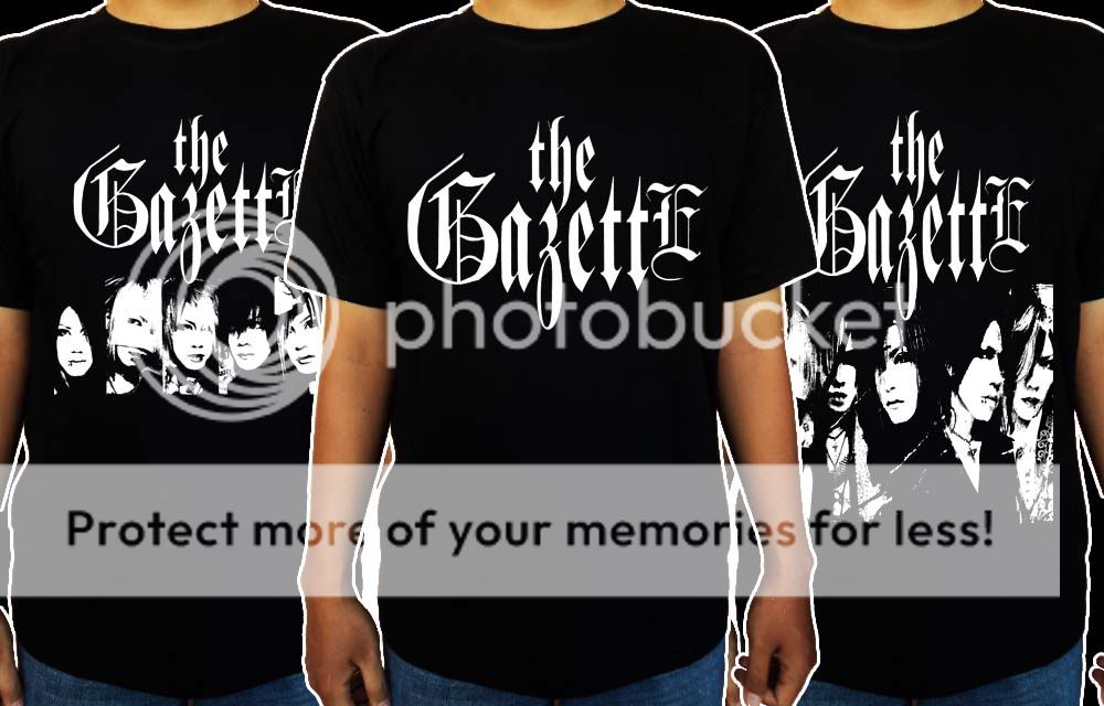 New the Gazette Gazeto Japan Rock Logo Black T shirt  