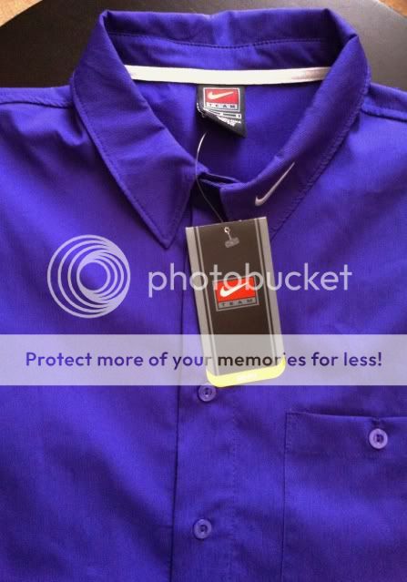 NIKE TEAM DRI FIT Mens Purple Athletic Shirt L NWT$55  