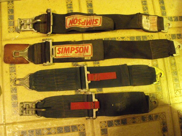 Vintage Simpson Racing Equipment Safety Belts Harness Simpson Seat Belts Gasser