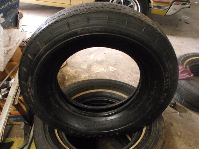 4 NOS VINTAGE GOODYEAR 8.55-15 WHITEWALL TIRES AWESOME TREAD & SIDEWALL ...