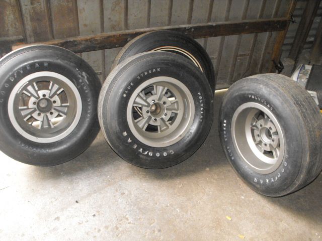 4 VINTAGE M/T ELIMINATOR WHEELS & NOS GOODYEAR BLUE STREAK TIRES FORD ...