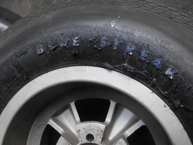 4 Vintage M T Eliminator Wheels Goodyear Blue Streak Tires Ford Mopar AMC